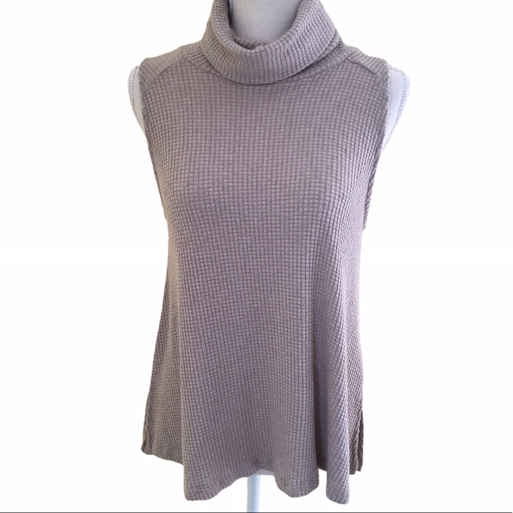Allison Joy (Evereve) Cowl Neck Waffle Knit Tank